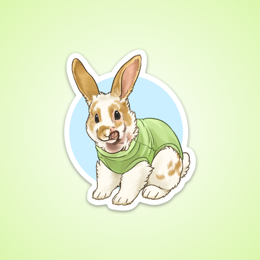 Carlisle the Bunny Sticker — The Pipsqueakery - A Rescue